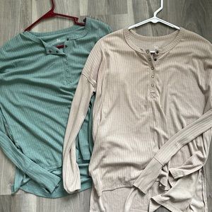 2 Henley tops from kohls